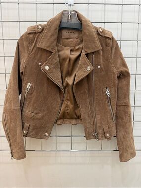 Blank NYC Brown Suede Moto Jacket